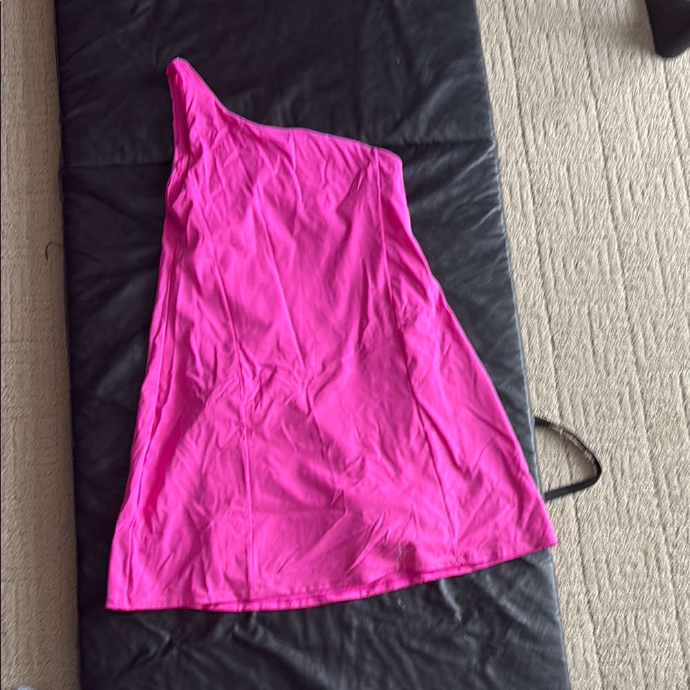 Women's Pink One-Shoulder Dress